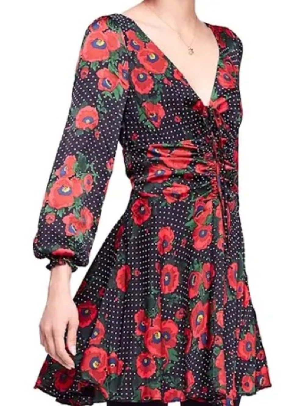 Free People Morning Light Poppy Mini Dress